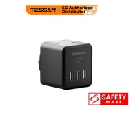 TESSAN - SG Safety Mark Multi Plug Extension Socket Adapter with USB Wall Charger, Surge Protector