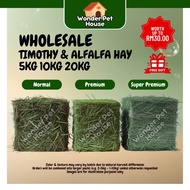 (Wholesale) Timothy Hay Alfalfa Hay for Rabbit Guinea Pig & Chinchilla (5kg/10kg/20kg) [Free 30ml/60