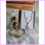 ◵ ☌ ❂ Padre Pio Necklace Set with Oil