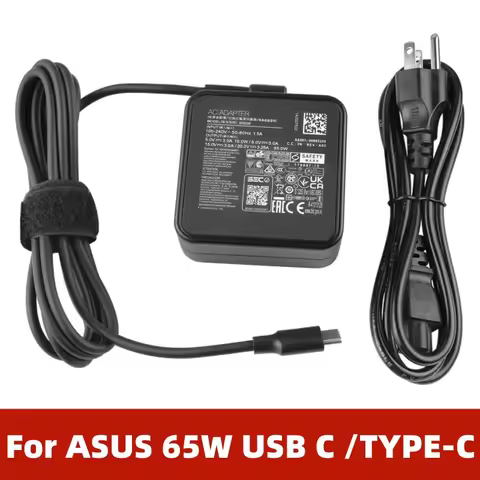 65W USB C Charger For Asus Vivobook S 14 OLED M5406NA S 14 Q423 S 15 Q5507 TP3407 TP3607SA 20V 3.25A