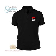 Baju Logo Sulam Polo T Shirt Pizza Hut Fast Food Master of Pizza Hawaiian Pizza Baju Lelaki Cotton