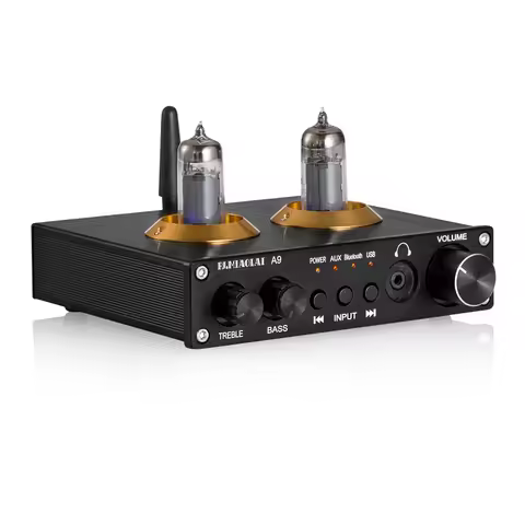 PJ.MIAOLAI A9 6K4 Vacuum Bile Tube Preamplifier AMP AUX Bluetooth 5.0 USB RCA HIFI Stereo Mini Headp