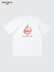 เสื้อยืดลายกราฟิกแขนสั้น PEACE FOR ALL (TADAO ANDO)