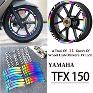 YAMAHA Reflective Stickers Wheel Hub Waterproof Decals TFX 150 Rim Durable Decoration 17" YAMAHA TFX 150