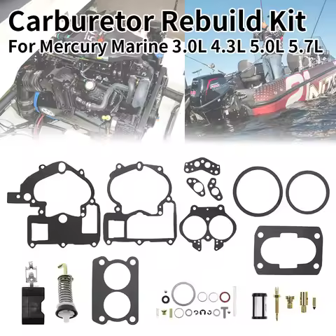 Carburetor Repair Rebuild Kit Fit For Mercruiser Mercury Marine 3.0L 4.3L 5.0L 5.7L Boat 3302-804844