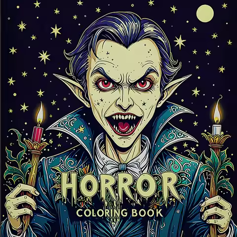 Halloween HORROR Coloring Book Spooky Cutie Coloring Book for Adults and Teen Featuring Adorable Cre