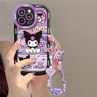 Kuromi Melody Bracelet Flowers Case For Realme 5S 5i C3 6i C25Y C21Y Realme 11X C67 C11 C53 C51 N53 