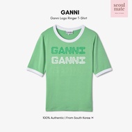 [ from South Korea ] GANNI Stretch Logo Fit Short Sleeve T-Shirt T3352 484