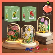Bricks Flower Blocks Stacking Blocks Valentine's Gift Flower edition Free Battery