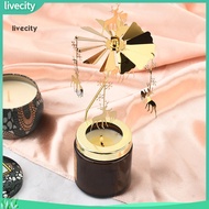livecity|  Candle Carousel Topper Beautiful Candle Decoration Rotating Candle Carousel Tealight Hold