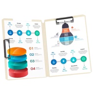 A4 File Cover Folder Clipboard Double Clips PP Waterproof Profile Clip File Folder