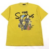 成色極佳的BALENCIAGA辛普森一家 22SS 676589 100% 純棉辛普森印花圓領寬鬆短袖 T 卹，黃色，L 碼，正品男款