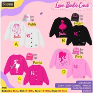 OUTER CARDI COUPLE LOVE BARBIE CARDI KIDS COUPLE FREE HAT BY RAMINA'S SIZE 4-10 YEARS