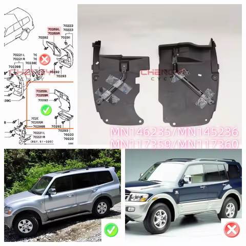 1PCS Rear Leaf Liner Tire Fender Car Mudflap For Pajero Montero Shogun V73W V75W V77W V78W MN146235 