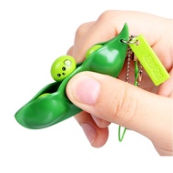 Decompression Edamame Toy Pop It Fidget Squishy Squeeze Peas Beans Keychain Anti Stress Adult Rubber Anti Stress Toys Kids