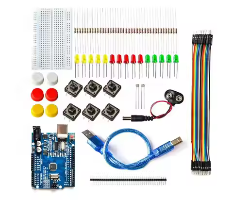 SX New And Original Starter Kit For UNO R3 Mini Breadboard LED Jumper Wire Button For Arduino Diy Ki