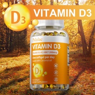 Pslalalae Highly Concentrated Vitamin D3+K2, Rich In D3 And 200mcg K2