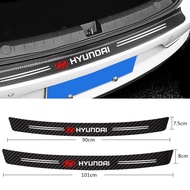 Car Tail trunk Rear Bumper Protector Carbon fiber Sticker For Hyundai Solaris ix35 i20 i30 i40 Tucso