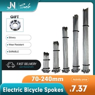 Electric bicycle Spokes and Nuts Silver Steel Diameter 2.56mm Ebike Hub Motor Wheel 12G Mountain roa