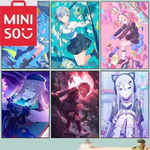 MINISO Project S-Sekai Poster 5D DIY Diamond Painting Kit Embroidery Cross Stitch Cute Home Decorati