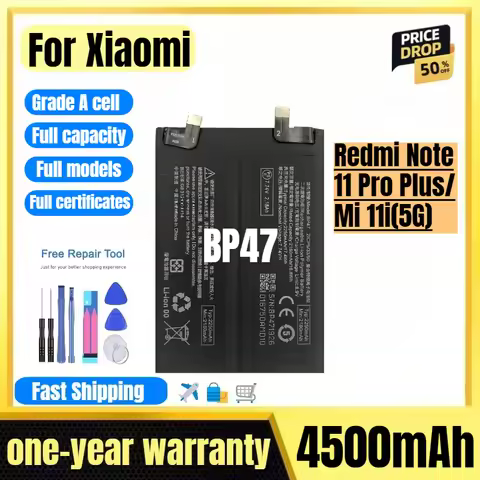 BP47 for Xiaomi Redmi Note 11 Pro Plus/Mi 11i(5G) Phone Battery High Quality High Capacity Replaceme