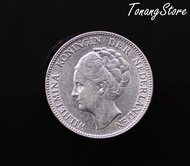 Uang Kuno Koin Perak Belanda 1 Gulden Wilhelmina Tahun 1939 -156