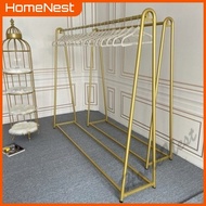 Clothing store display stand gold hanger tongkat Baju Clothes rack Rak baju Rak pakaian