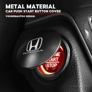 For Honda Integra Car Push Start Button Cover Metal Engine Start Stop Protection Cap for integra DC2