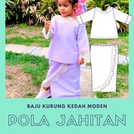 [Pola Telah Dicetak] Pola Jahitan Baju Kurung Kedah Moden