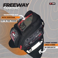 Freeway Magnetic Motorcycle Tank Bag | Touring Motorcycle Tank Bag | 7 Liter Motorcycle Tank Bag | T
