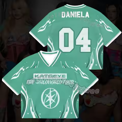 26 Women The WildWorld Tour Wild Katseye Album Mesh Jersey Gift For Fans Mesh Football Jersey V-Neck
