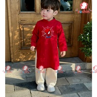 Ao Dai Boys'CNY, Superman Ao Dai Set CNY 2025 Sumin Vietnam