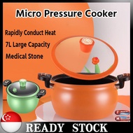 [ SG STOCK]New micro pressure cooker Household multifunction wheat rice stone soup pot Micro Pressur