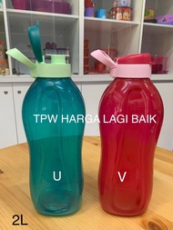 Tupperware Eco 2L Bottle With Handle / Botol / Bottol / Bottles / Bekas Air Minuman 2 Liter