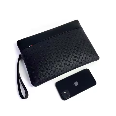 Bag For Men Black Leather Large Capacity Men's Envelope Handbag Wallet Card Bag Sacoche Homme Design