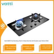 Vatti C821G Free Standing / Built-in Glass Gas Hob with Double Layer Flame 4.5kW