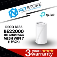 TP-LINK DECO BE85 BE22000 TRI-BAND HOME MESH WIFI 7 (1/2/3 PACK)