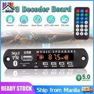 🔝 Original 【24 hours delivery】Bluetooth 5.0 MP3 Player Decoder Board FM Radio TF USB 3.5mm AUX Module Receiver Car Kit Audio Amplifier Board 5V 12V With Remote Control J40