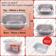 4436 ALUMINIUM FOIL TRAY WITH LID 10PCS/PKTX 10PKT
