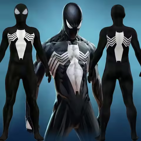 Venom Symbiote Spiderman Cosplay Superhero Black Spiderman Spandex Halloween Costume Venom Symbiote 