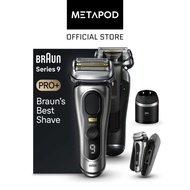 Braun Series 9 Pro+ 9577cc Wet & Dry Shaver with 6-in-1 SmartCare Center and PowerCase, Silver