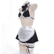 [Eggshell Lab] Japanese Maid Style Nightwear Set - Includes Top, Bottoms, Neck & Leg Rings