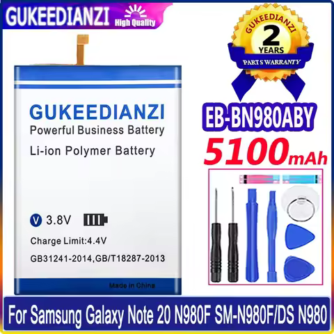 GUKEEDIANZI EB-BN980ABY 5100mAh Replacement Battery For SAMSUNG Galaxy Note 20 Note20 N980 N980F SM-