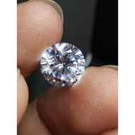 White Diamond Cubic Zirconia 10x10x6 mm 6.45 Ct Round Cutting A5 Code 800
