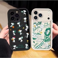 For iPhone 17 Air 17 Pro 8 7 6 6s Plus X XR XS Max Cute Cartoon S-Snoopy Coffee phone Case Soft Sili