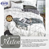 Axton WHITE MOTIF ESRA BED SHEET SET & BEDCOVER