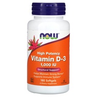 Now Foods Vitamin D-3 1000 IU 180 Softgels