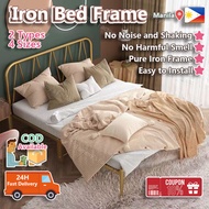 Steel frame bed Metal Bed Frame Bed Double Bed Iron Bed Single bed Queen Bed Children's Bed Strong High Load-Bearing Iron Bed