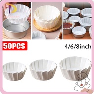 DIACHASG 50Pcs Basques Cake Paper, 4/6/8inch Cake Wrap Baking Papers,  Foldless Disposable Kitchen U