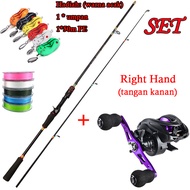 Set Bc Baitcasting Reel Gulungan Pancing Speed Ratio 6.3:1 Kelos Pancing Carbon Fiberul Ultralight J